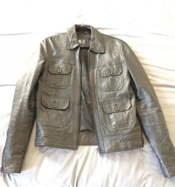 Black scissors 2024 leather jacket