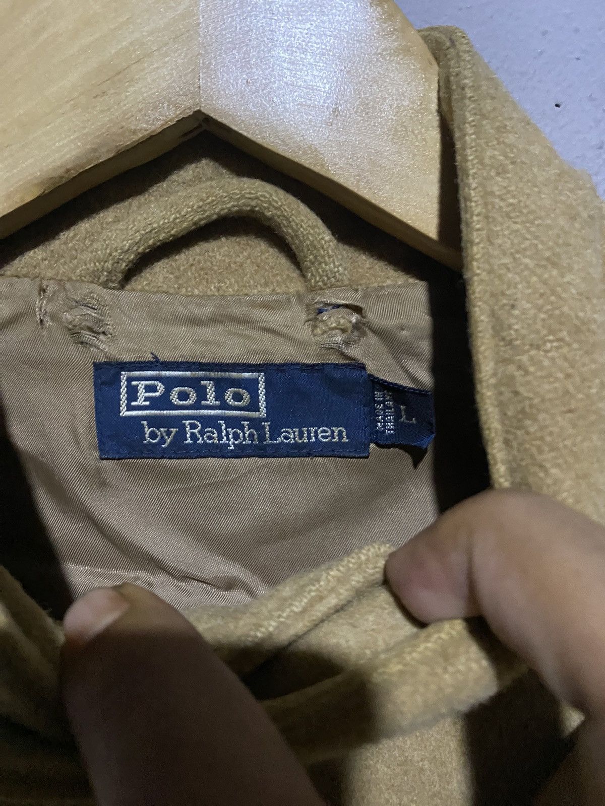 Ralph Lauren Vintage Polo by Ralph Lauren High-Neck Wool Jacket Camel Tan Size US L / EU 52-54 / 3 - 6 Thumbnail