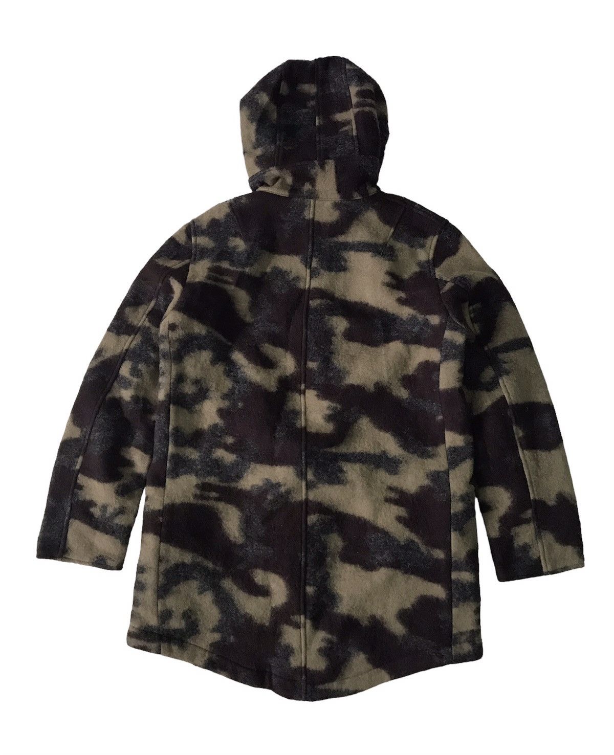 United Arrows Blend Wool Camo Style Jacket Hooded Size US L / EU 52-54 / 3 - 2 Thumbnail