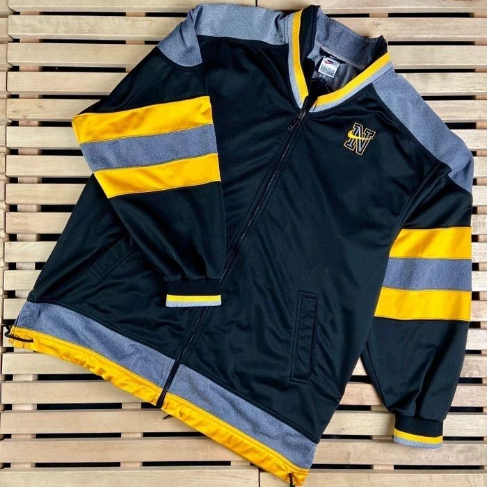 Nike × Vintage Mens Bomber Jacket Nike Back Big Logo Size XL Vintage Size US XL / EU 56 / 4 - 1 Thumbnail