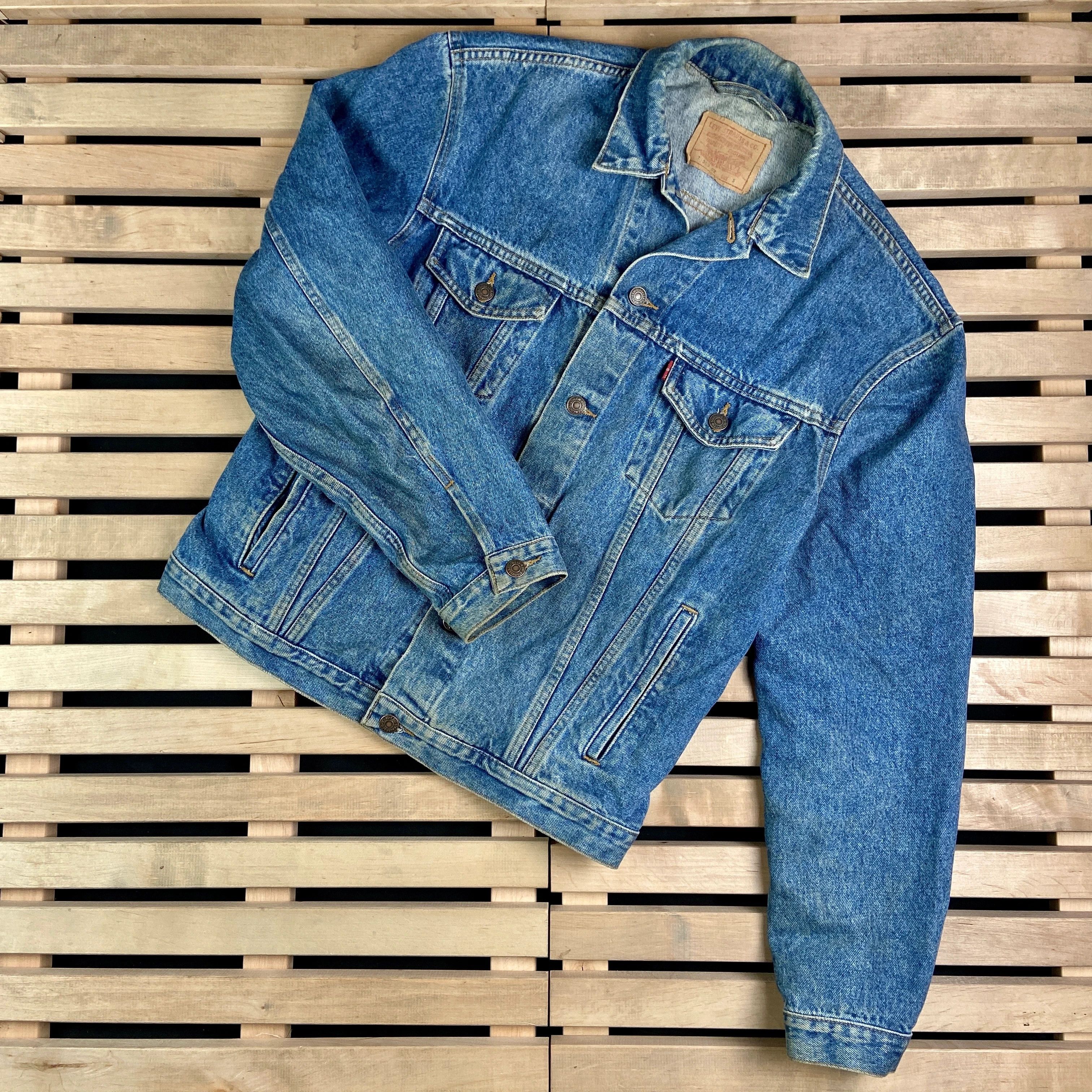 Levi's × Levi's Vintage Clothing × Vintage Mens Vintage Denim Bomber Jacket Levis Size S Size US S / EU 44-46 / 1 - 1 Thumbnail