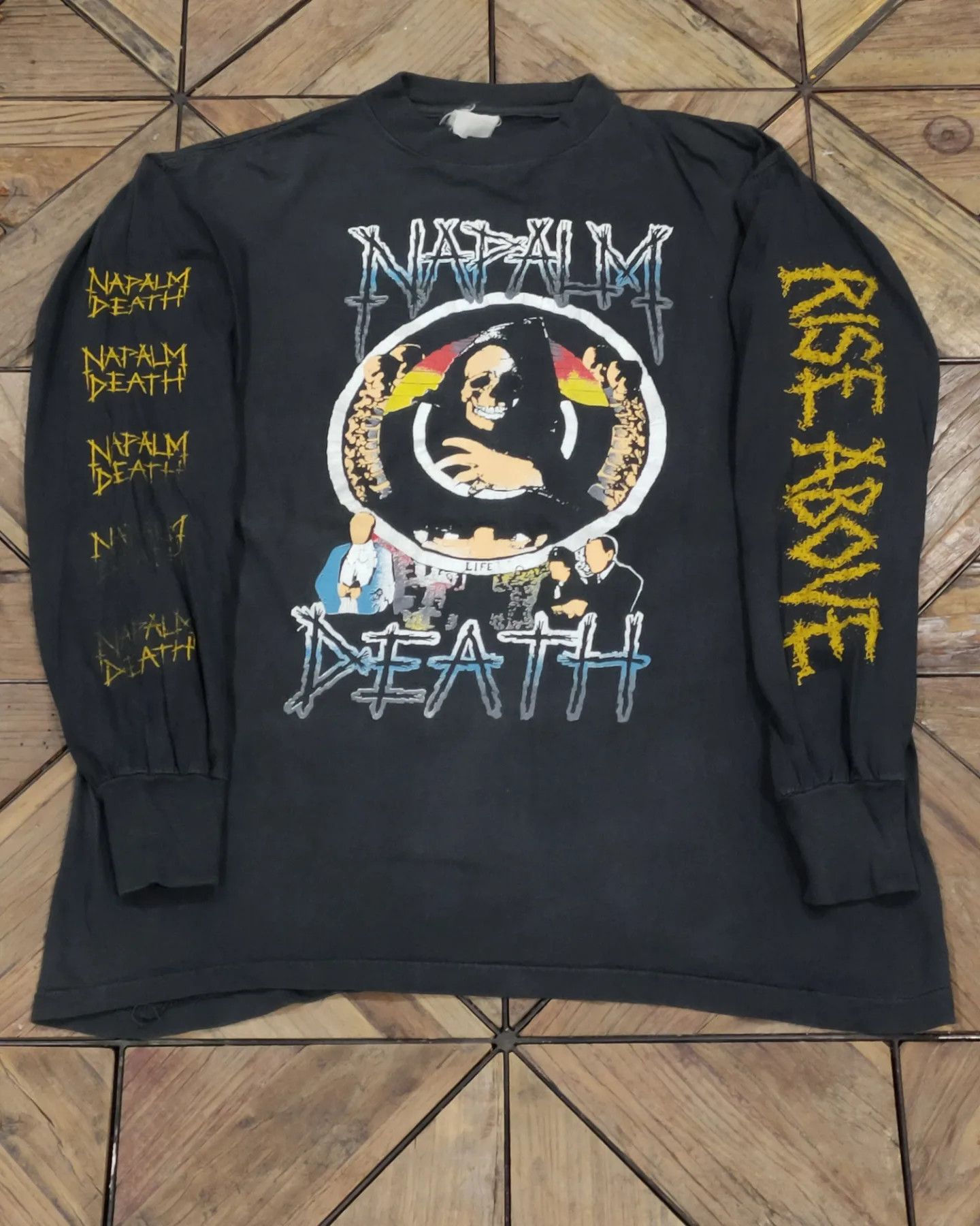 Vintage 90s Napalm death Ls Tour t-shirt