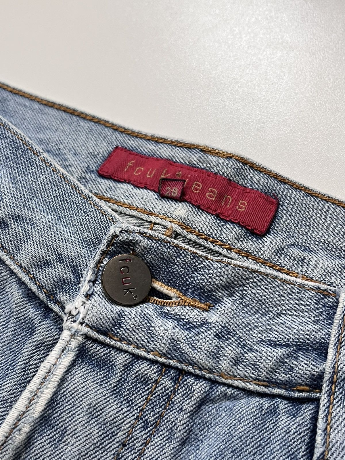 FCUK Fcuk Vintage Distressed Denim Pants Jeans Flared y2k Size US 28 / EU 44 - 9 Thumbnail