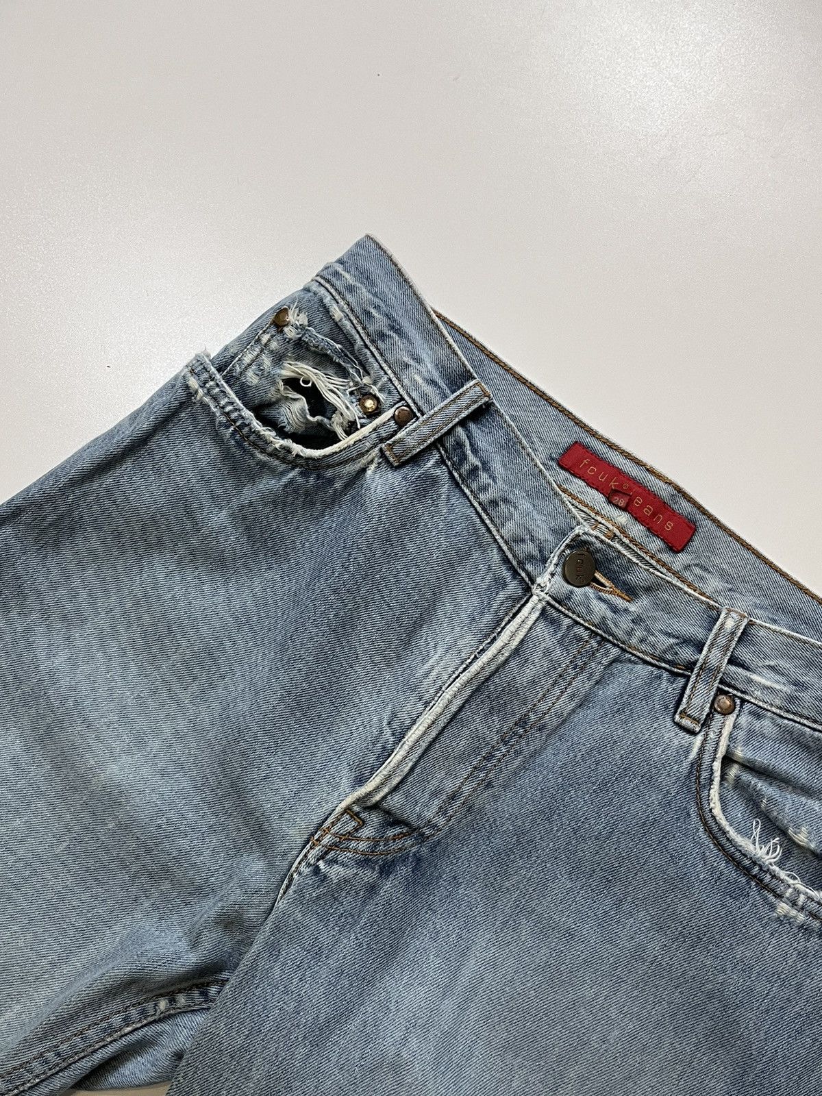 FCUK Fcuk Vintage Distressed Denim Pants Jeans Flared y2k Size US 28 / EU 44 - 4 Thumbnail