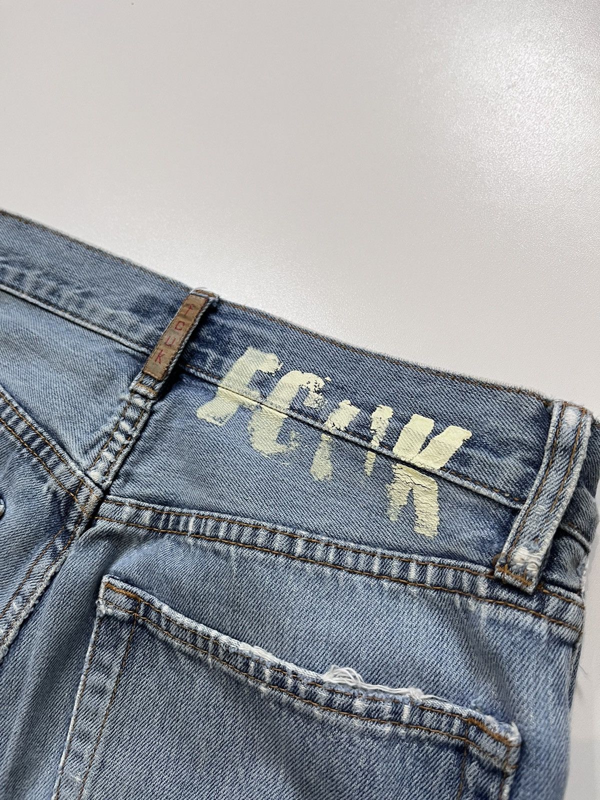 FCUK Fcuk Vintage Distressed Denim Pants Jeans Flared y2k Size US 28 / EU 44 - 7 Thumbnail