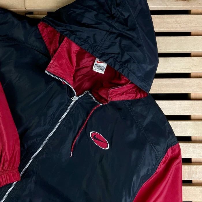 Nike × Vintage Mens Hooded Jacket Nike Vintage Big Logo Size S Nylon Size US S / EU 44-46 / 1 - 2 Thumbnail