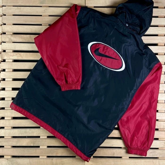 Nike × Vintage Mens Hooded Jacket Nike Vintage Big Logo Size S Nylon Size US S / EU 44-46 / 1 - 10 Thumbnail