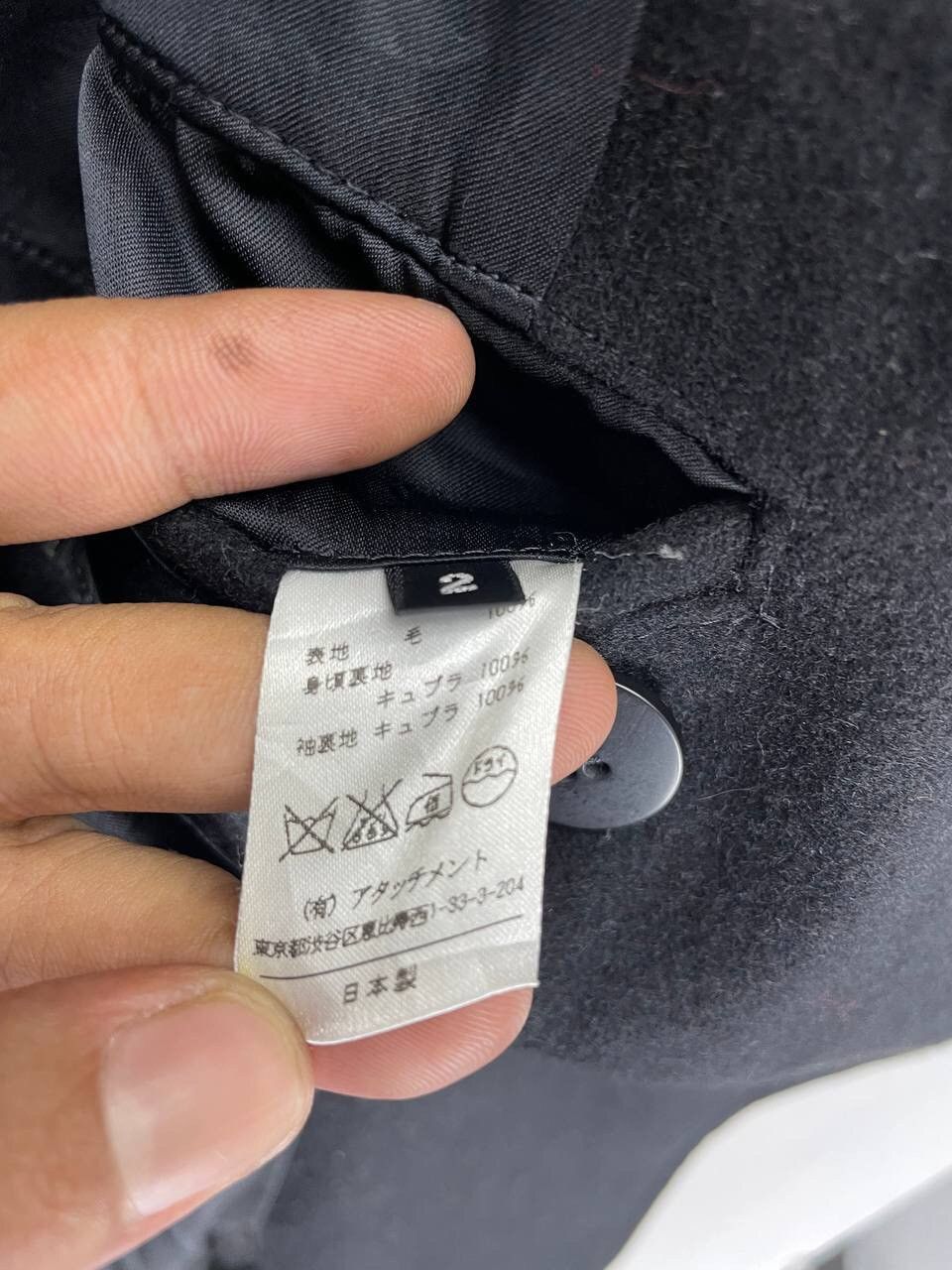 Attachment 🔥Attachment Kazuyuki Kumagai Double Breast Wool Coat Size US XXS / EU 40 - 13 Thumbnail