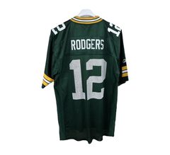 Stitched Reebok AARON RODGERS #12 Acme Green Bay Packers Blue