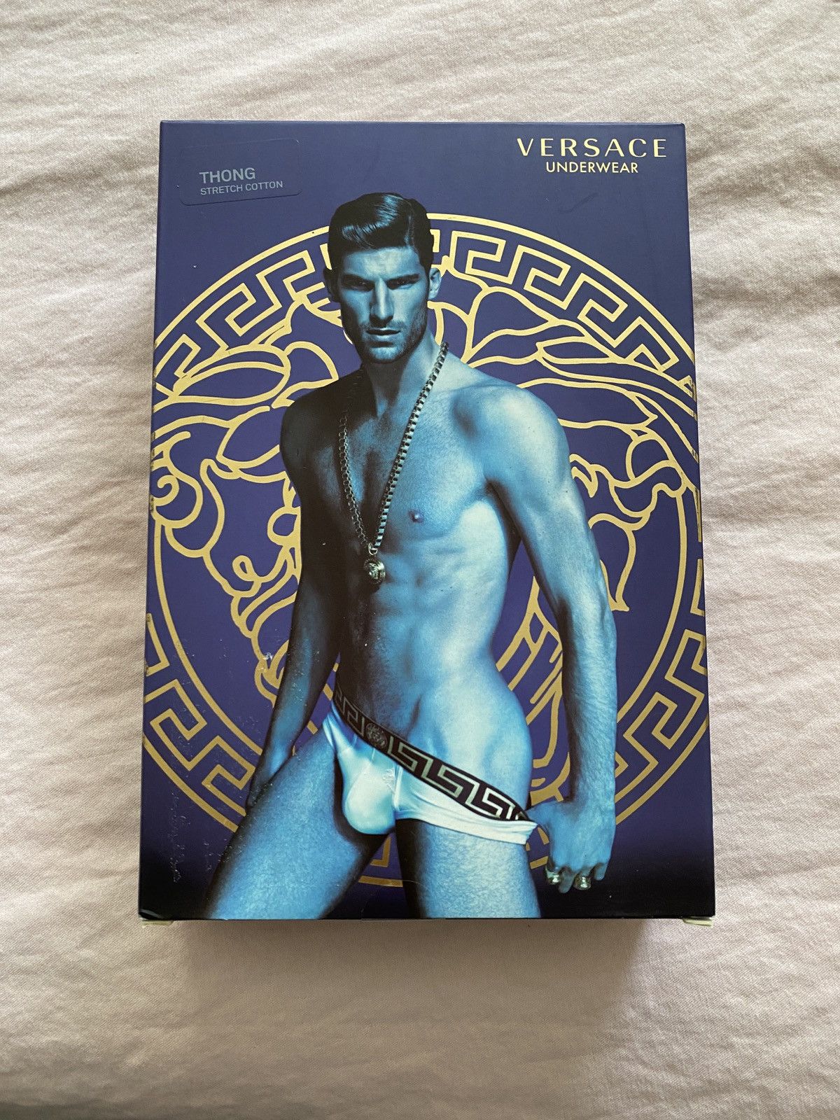 Versace Last One! Versace underwear Greca thong 7/XL NEW white Size ONE SIZE - 1 Thumbnail