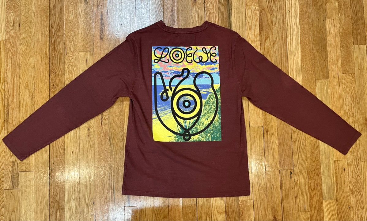 Loewe ELN Eye Maroon Longsleeve Tee Size US L / EU 52-54 / 3 - 7 Thumbnail