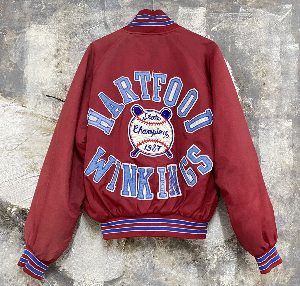 Vintage Hartfood Winkings State Champions 1987 Stadium Jacket Size US S / EU 44-46 / 1 - 10 Thumbnail