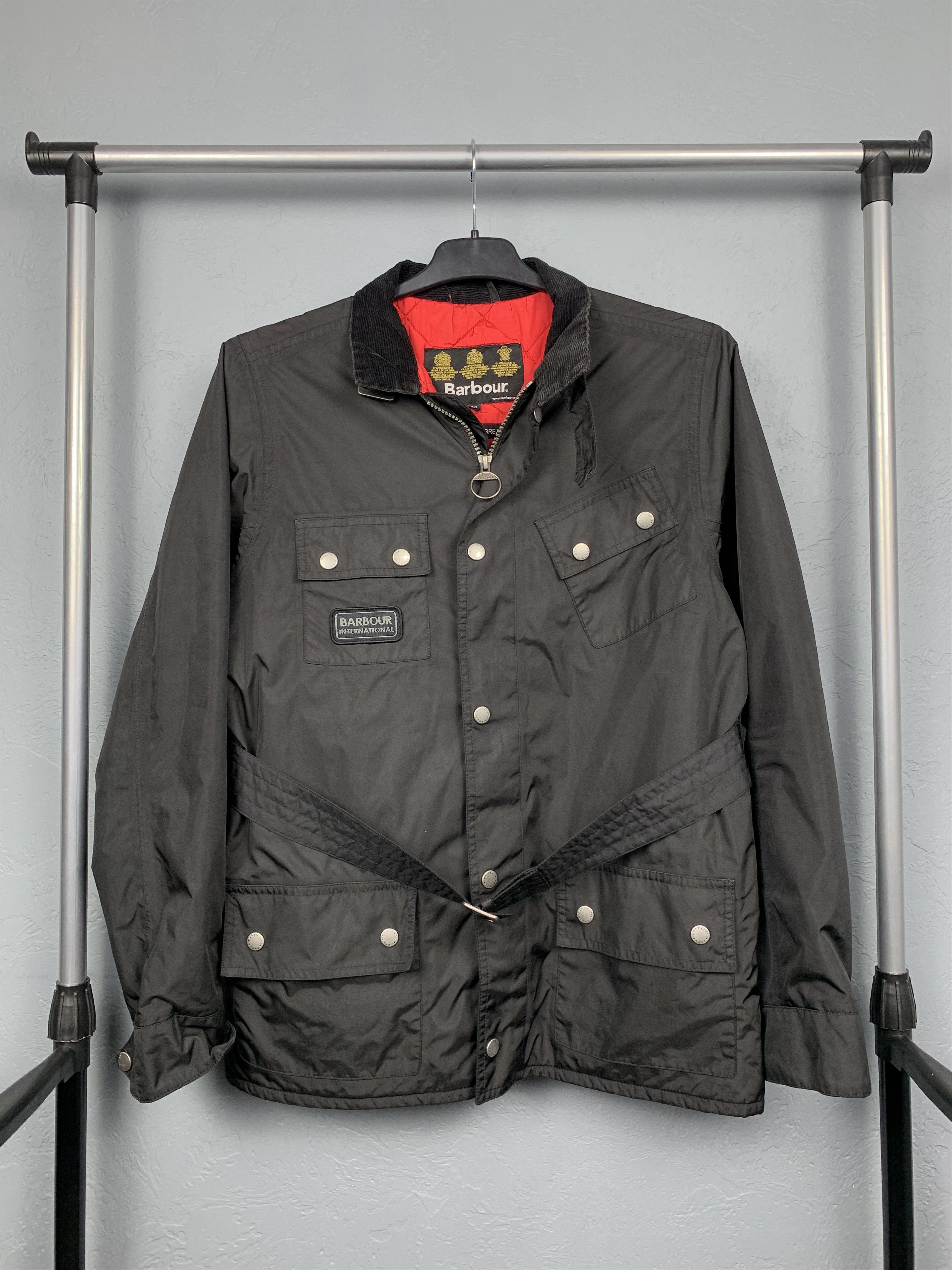 Barbour International Nylon JKTボーイズマーケット Black Barbour Barbour Mens International Barbour International