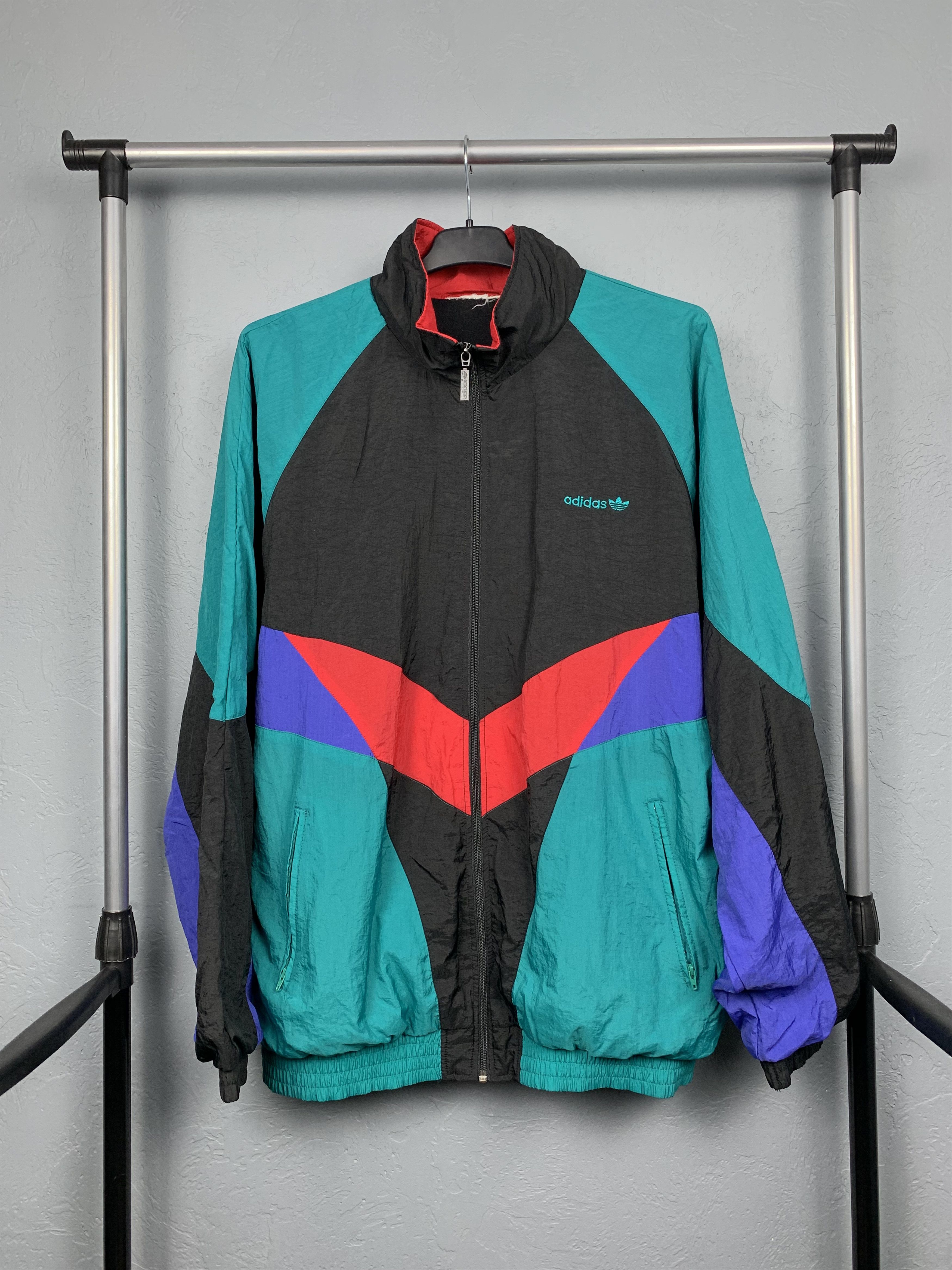 Adidas Adidas Vintage Mens Nylon Track Top Jacket Size US L / EU 52-54 / 3 - 1 Thumbnail