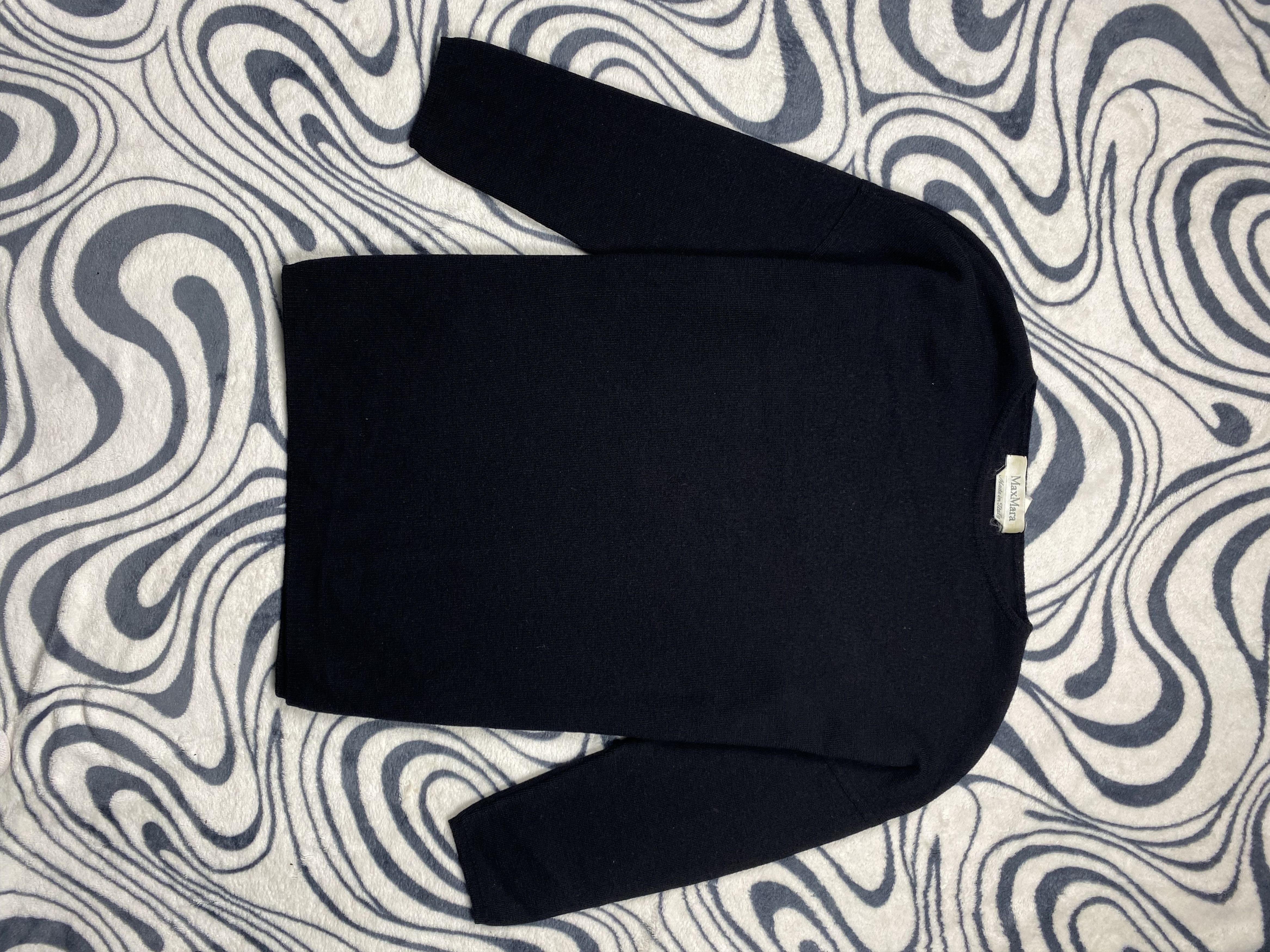 Max Mara × Vintage Max Mara Vintage Wool Knit Sweater 2\3 Sleeve Knitwear Size L / US 10 / IT 46 - 1 Thumbnail