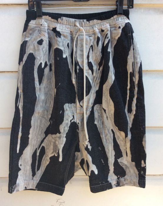 Rick Owens Rick Owens black drop crotch Bleach Vomit Pods shorts