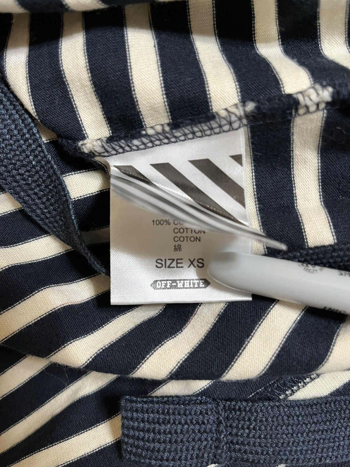 Off-White Off-White FW15 Distressed Striped Longsleeve Size US XS / EU 42 / 0 - 8 Thumbnail