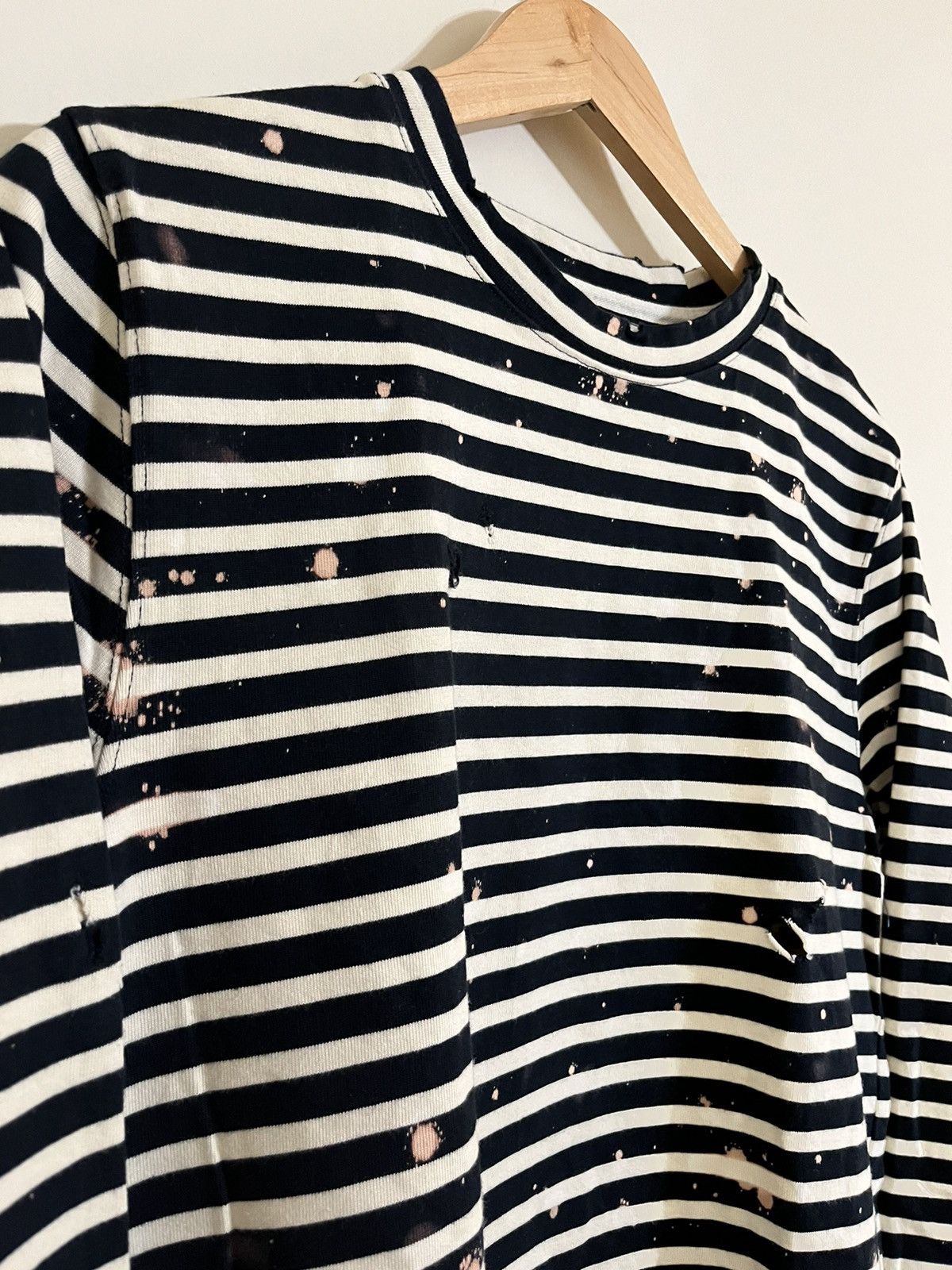 Off-White Off-White FW15 Distressed Striped Longsleeve Size US XS / EU 42 / 0 - 4 Thumbnail