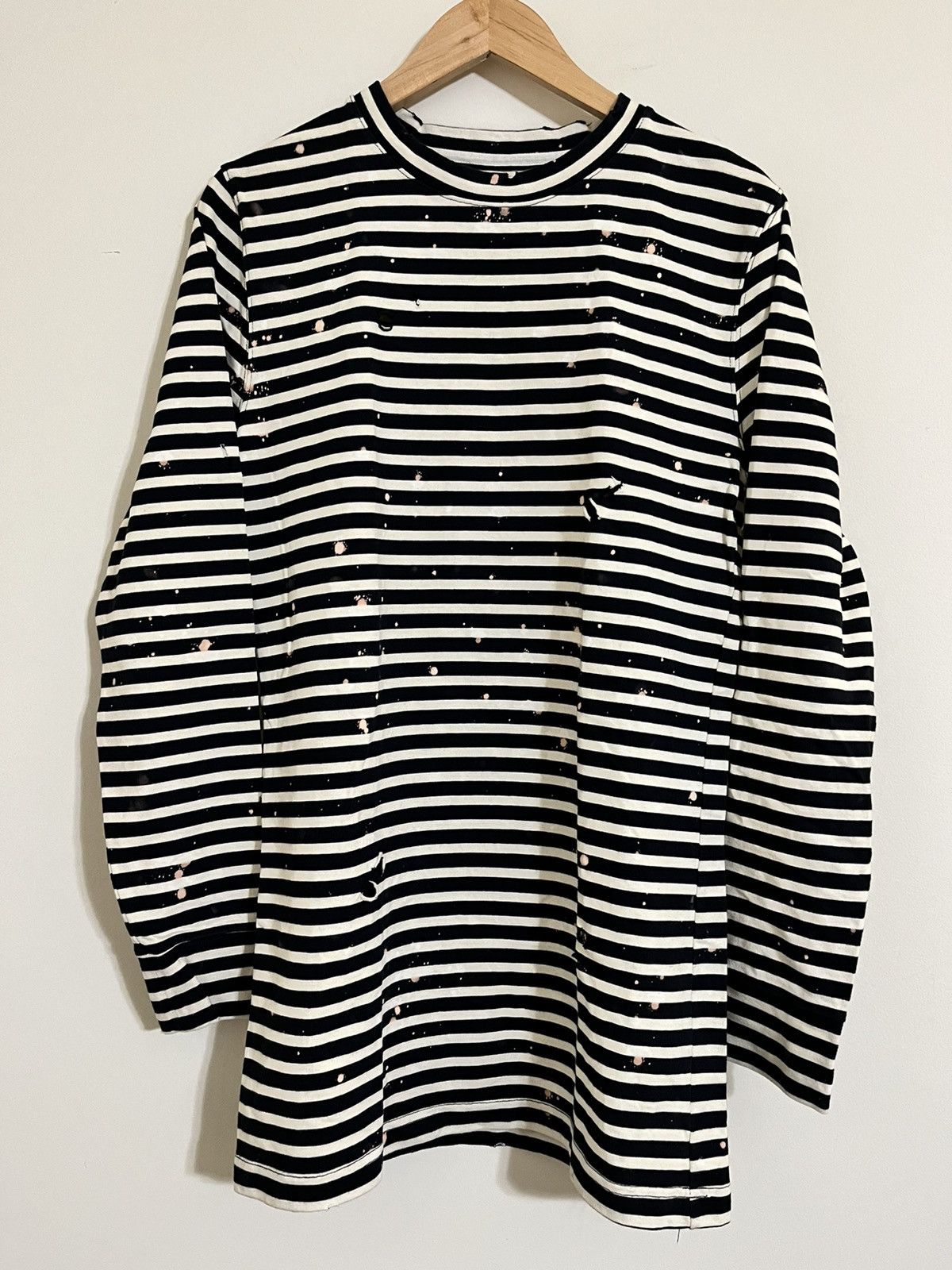 Off-White Off-White FW15 Distressed Striped Longsleeve Size US XS / EU 42 / 0 - 3 Thumbnail