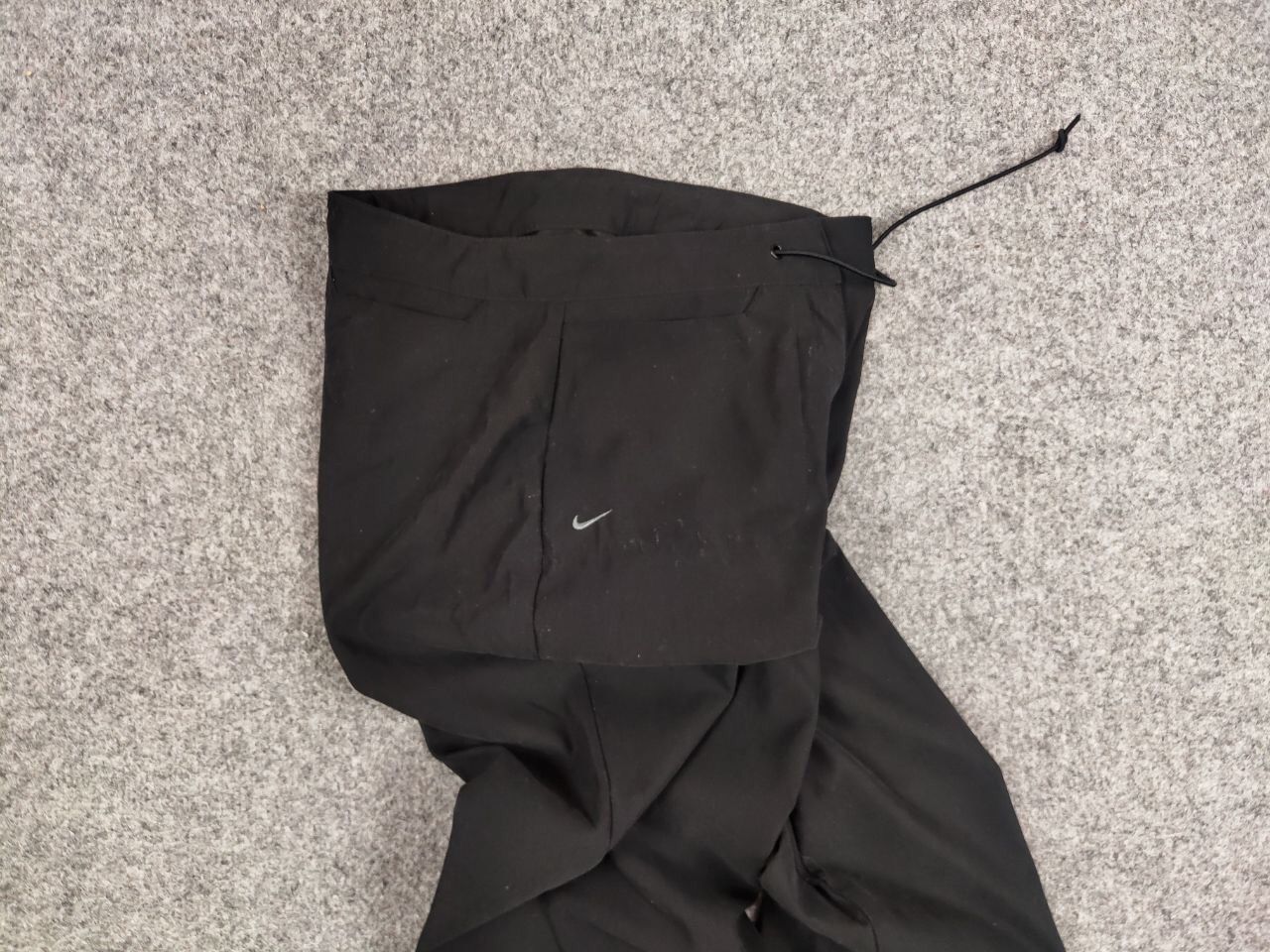 Nike NEW Vintage 90's Nike Black Hype Swoosh Track Jogger Pants Size 29" - 16 Thumbnail