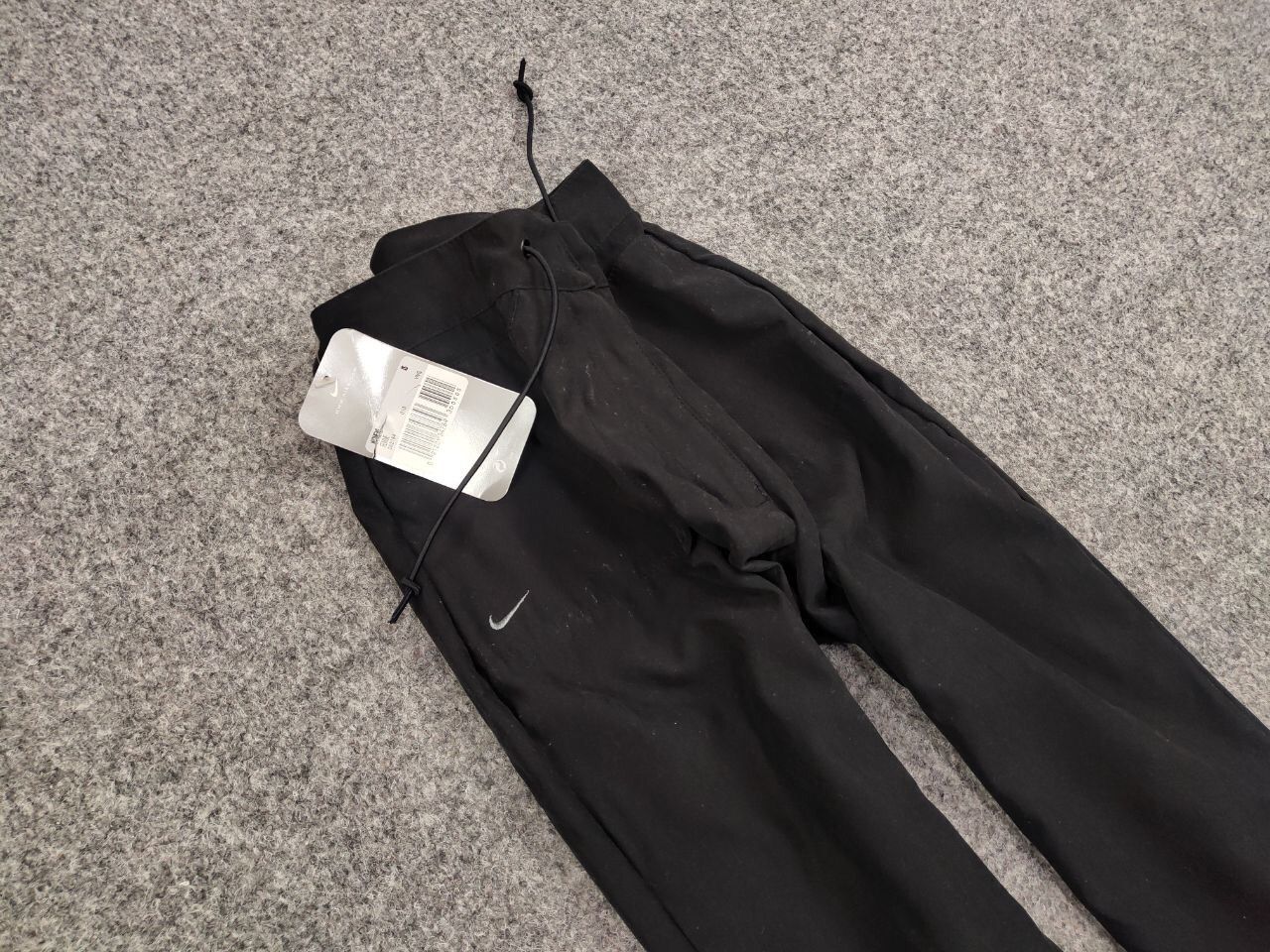 Nike NEW Vintage 90's Nike Black Hype Swoosh Track Jogger Pants Size 29" - 9 Thumbnail