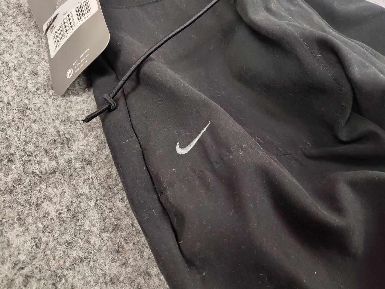 Nike NEW Vintage 90's Nike Black Hype Swoosh Track Jogger Pants Size 29" - 10 Thumbnail