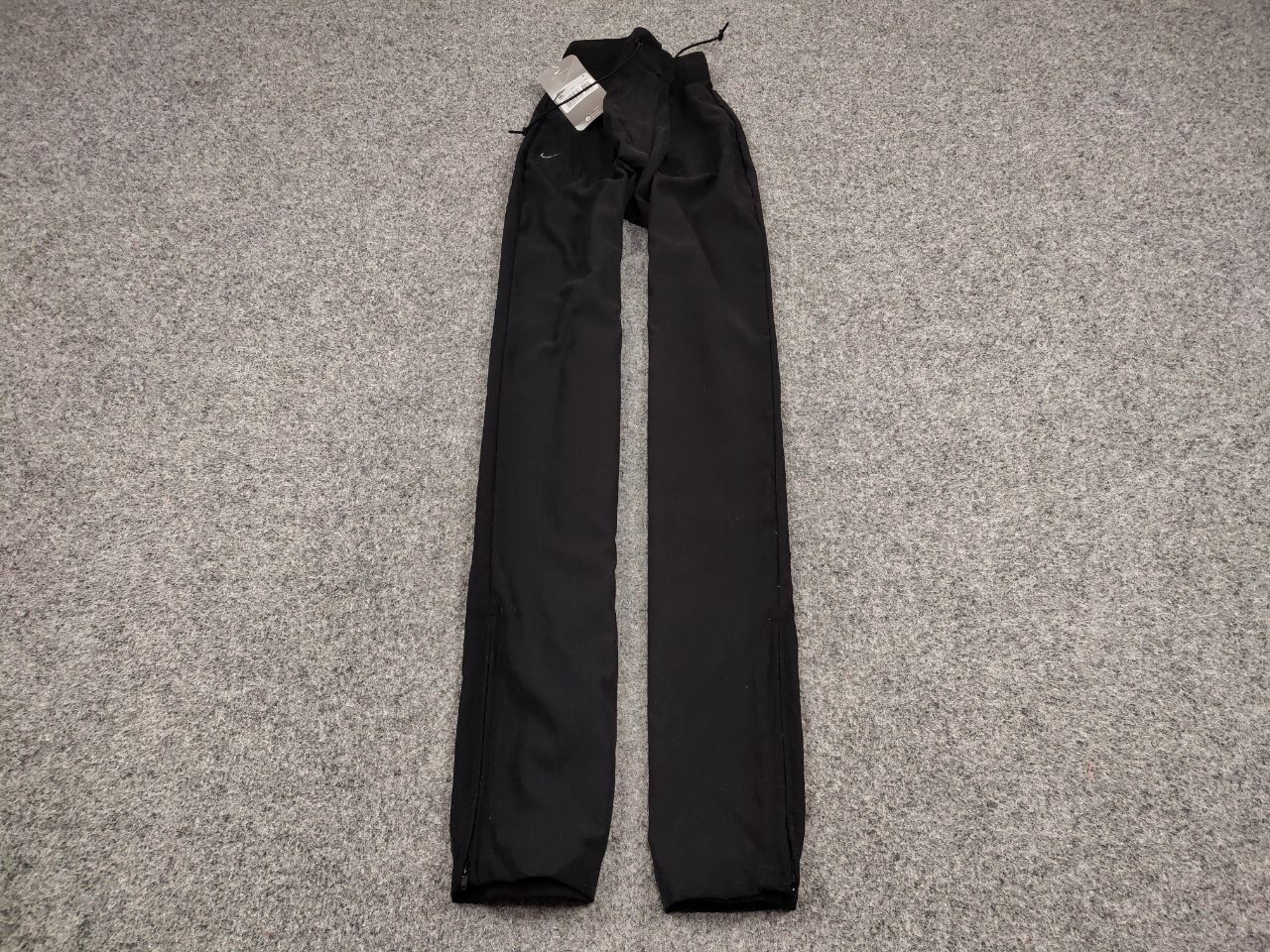 Nike NEW Vintage 90's Nike Black Hype Swoosh Track Jogger Pants Size 29" - 2 Thumbnail