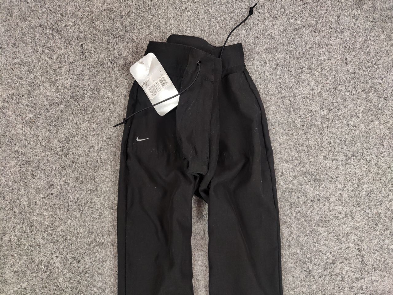 Nike NEW Vintage 90's Nike Black Hype Swoosh Track Jogger Pants Size 29" - 6 Thumbnail