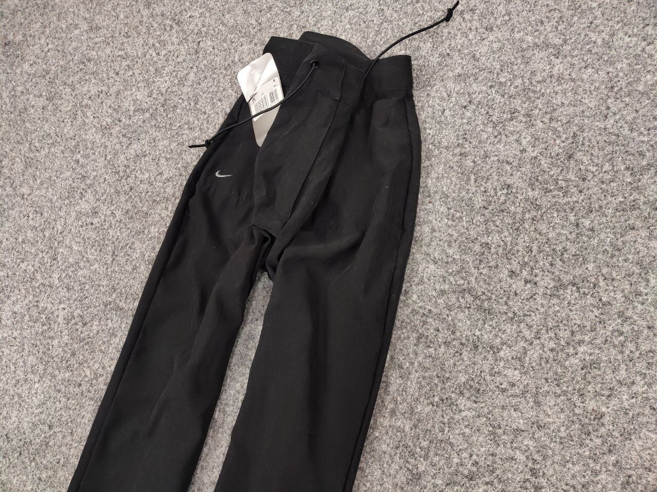 Nike NEW Vintage 90's Nike Black Hype Swoosh Track Jogger Pants Size 29" - 4 Thumbnail