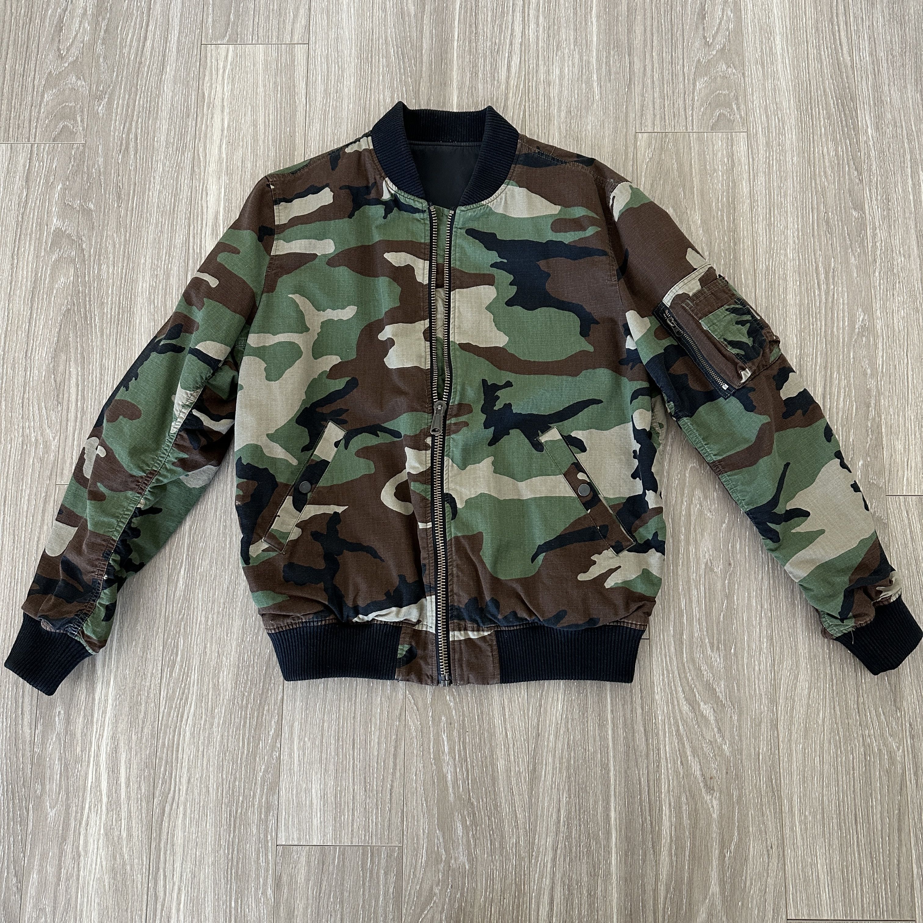 Supreme Supreme Reversible Camo Cotton MA-1 Bomber Jacket | Grailed