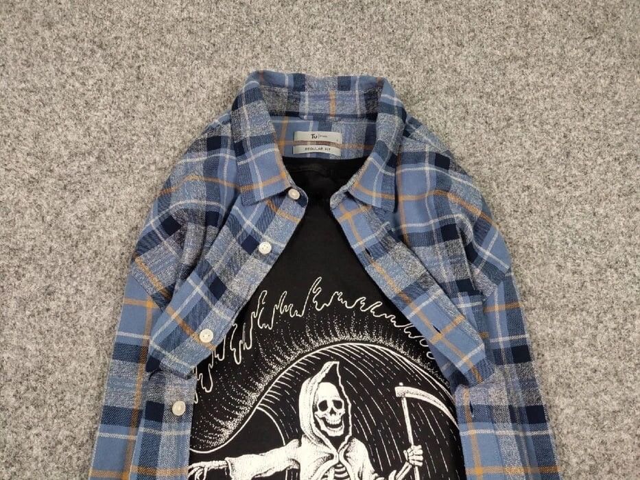 Flannel Vintage Flannel Shirt Travis Scott Style Size US L / EU 52-54 / 3 - 4 Thumbnail