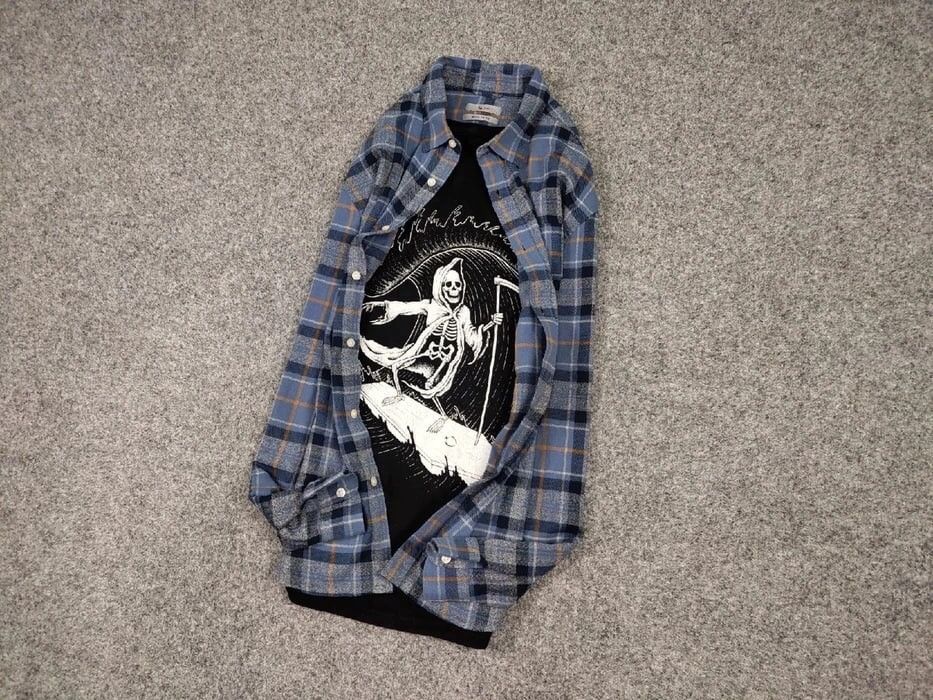 Flannel Vintage Flannel Shirt Travis Scott Style Size US L / EU 52-54 / 3 - 9 Thumbnail