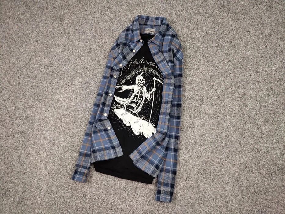 Flannel Vintage Flannel Shirt Travis Scott Style Size US L / EU 52-54 / 3 - 3 Thumbnail