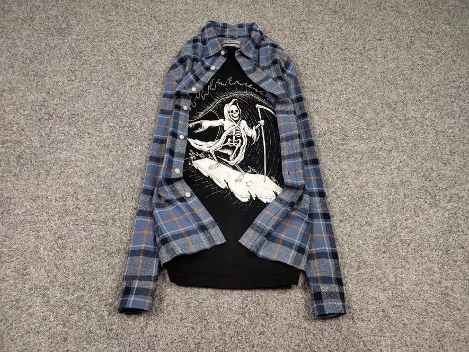 Flannel Vintage Flannel Shirt Travis Scott Style Size US L / EU 52-54 / 3 - 2 Thumbnail
