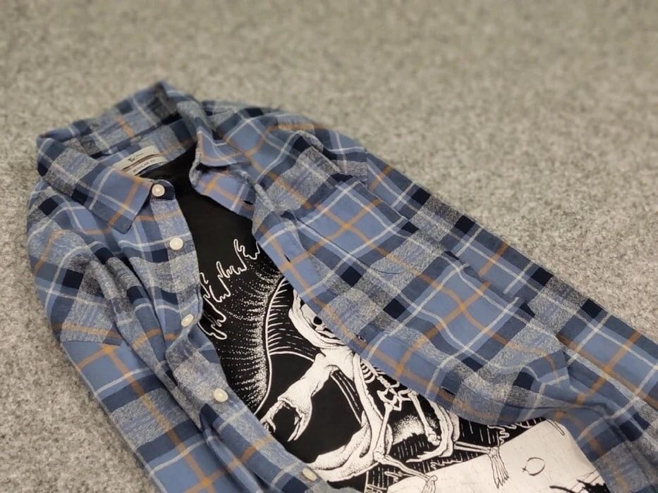 Flannel Vintage Flannel Shirt Travis Scott Style Size US L / EU 52-54 / 3 - 11 Thumbnail