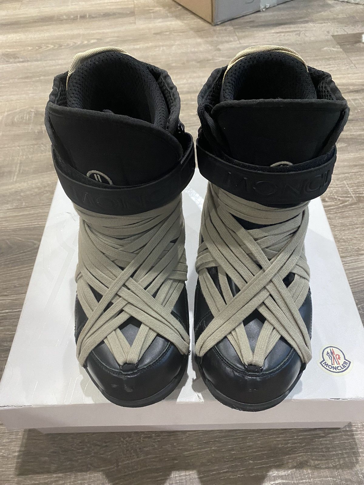 Rick Owens Rick Owens x Moncler Amber megalace boots Grailed