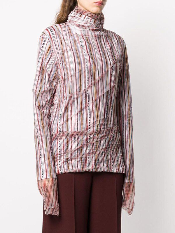 Y/Project Y/Project Double Layered Pink Print Long Sleeve Shirt Size US M / EU 48-50 / 2 - 2 Thumbnail