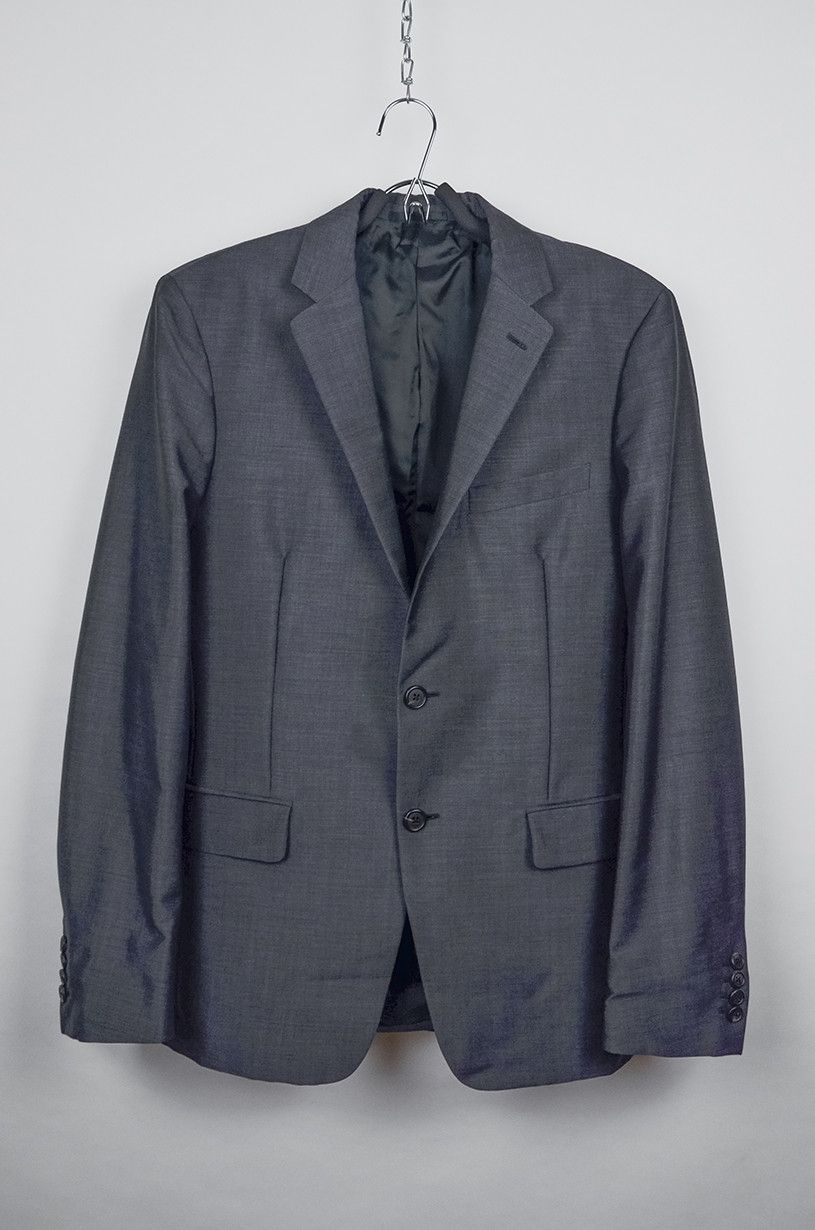 Prada × Vintage PRADA Milano Wool Gray Blazer Size 48R - 1 Thumbnail