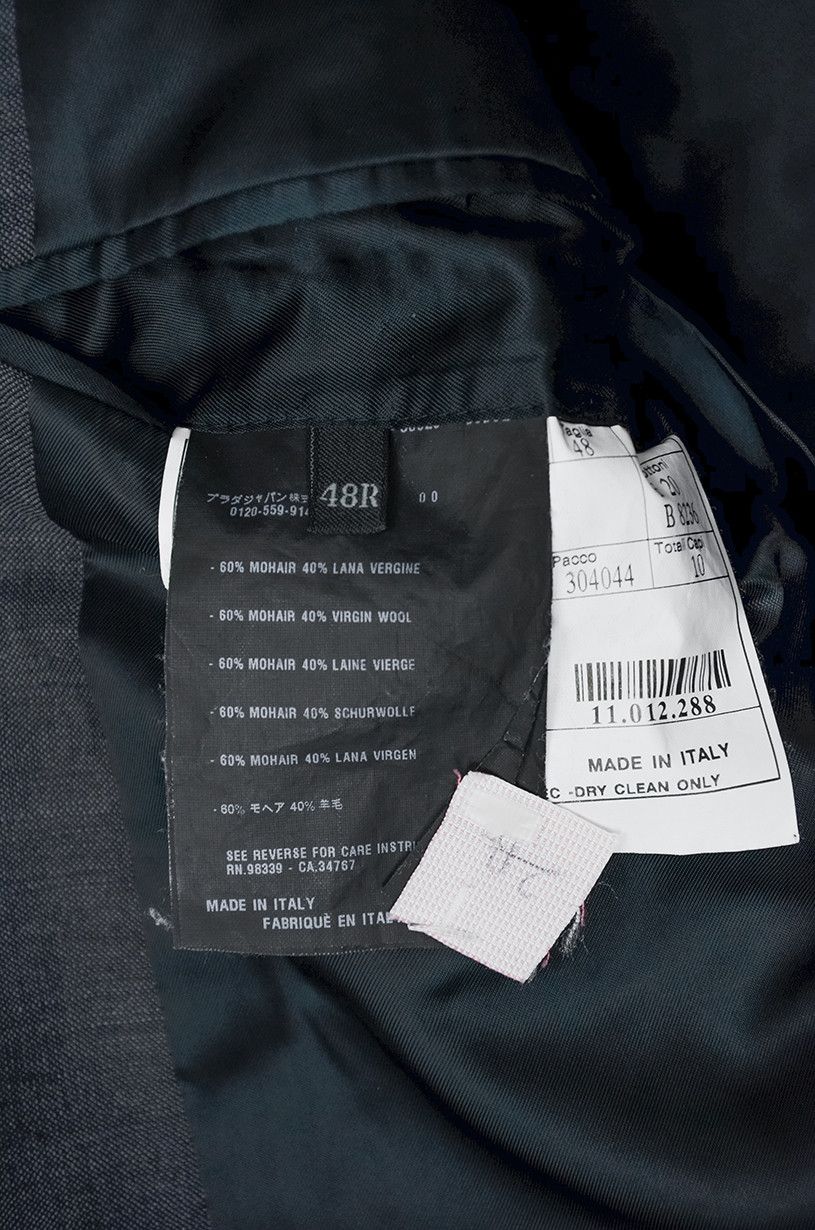 Prada × Vintage PRADA Milano Wool Gray Blazer Size 48R - 7 Thumbnail