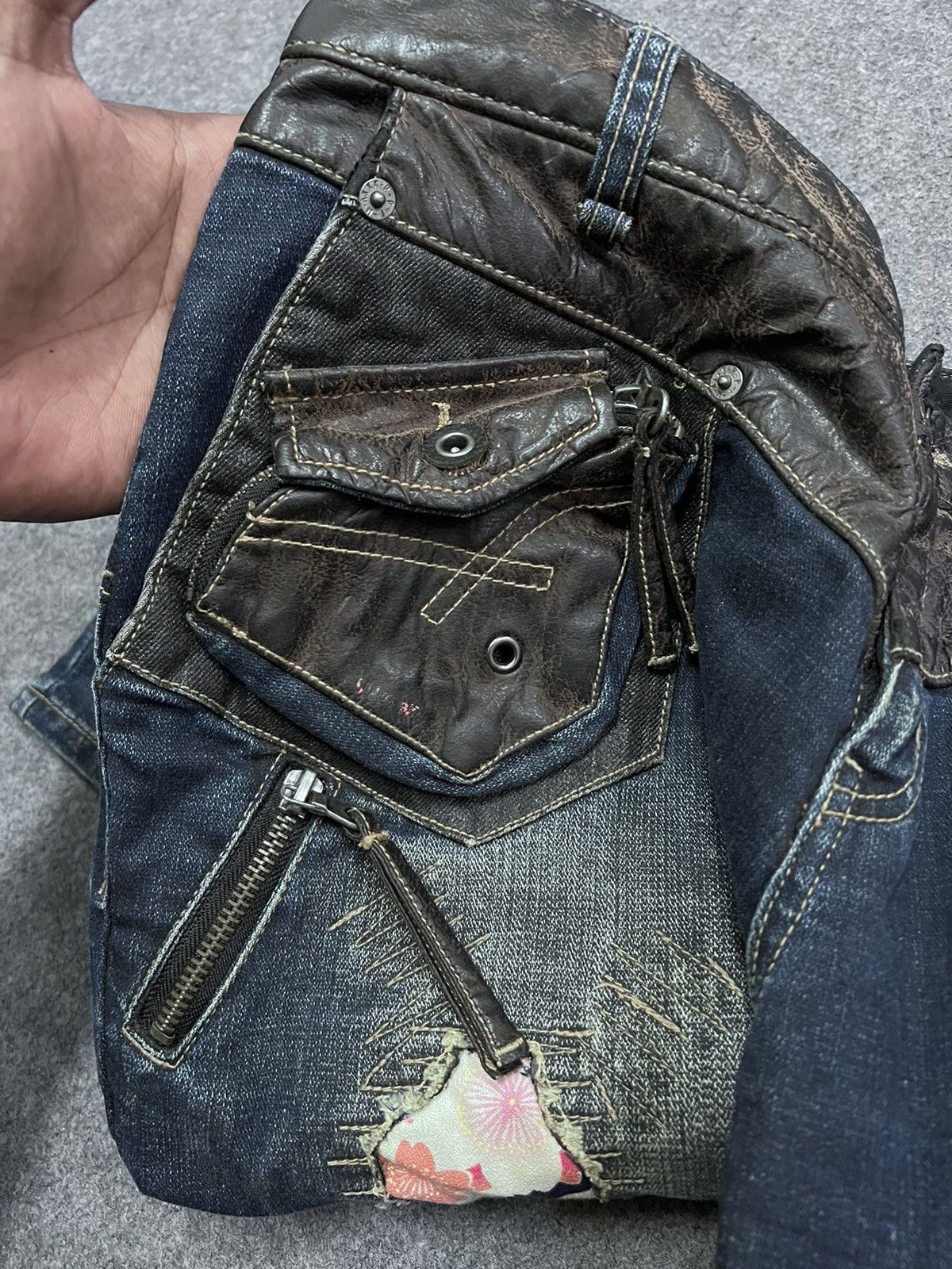 Other SICK‼️PPFM PATCH WORK DISTRESSED DENIM PANT Size 30" / US 8 / IT 44 - 11 Thumbnail