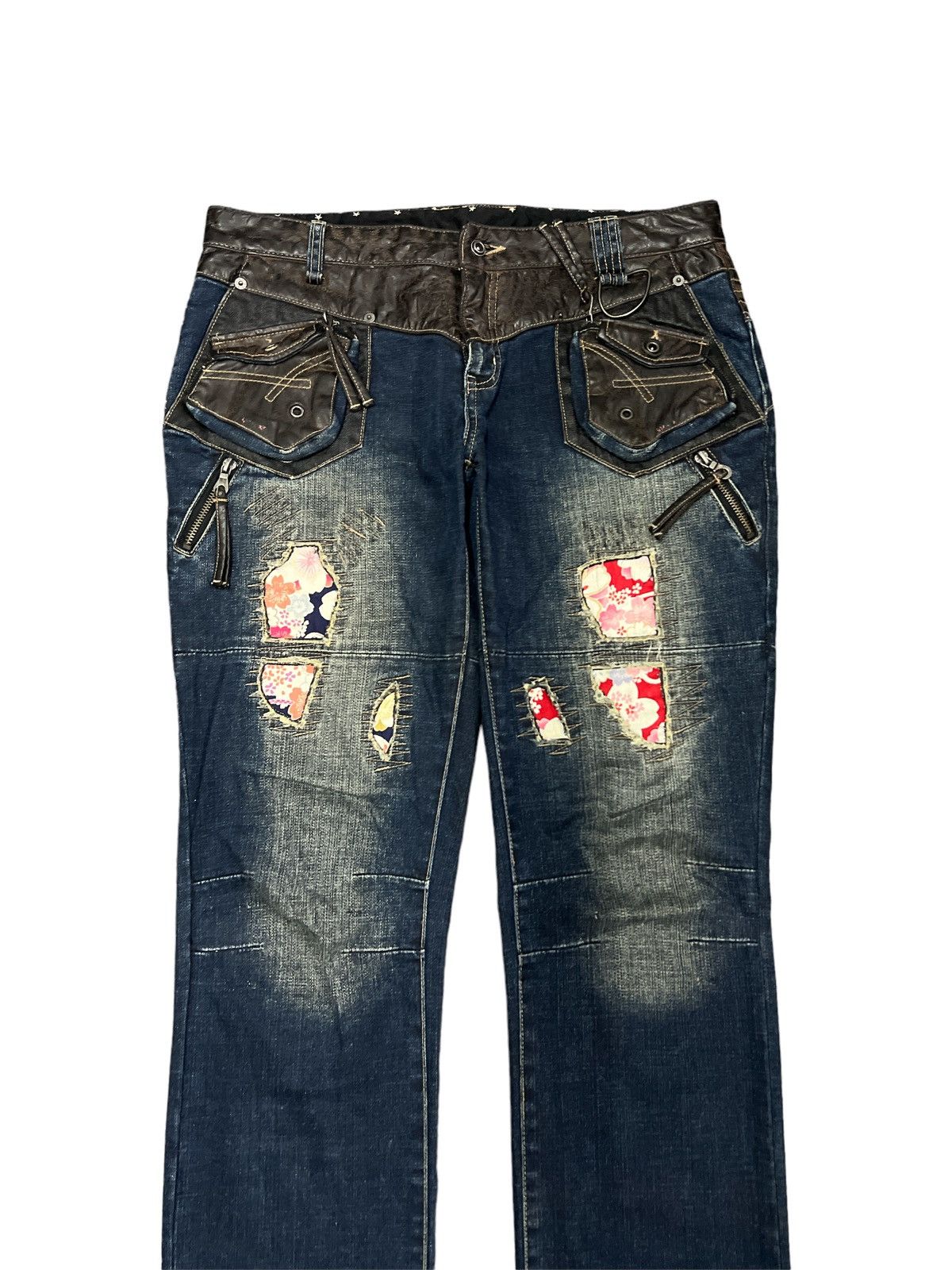 Other SICK‼️PPFM PATCH WORK DISTRESSED DENIM PANT Size 30" / US 8 / IT 44 - 3 Thumbnail