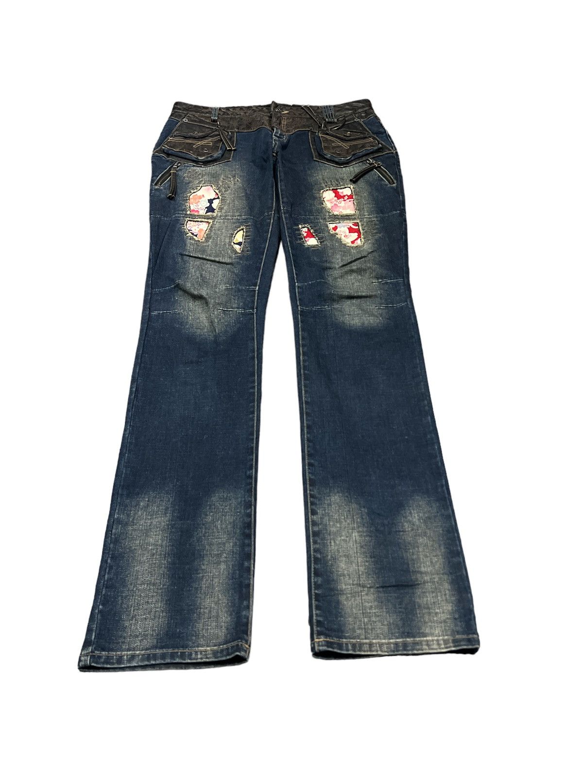 Other SICK‼️PPFM PATCH WORK DISTRESSED DENIM PANT Size 30" / US 8 / IT 44 - 2 Thumbnail