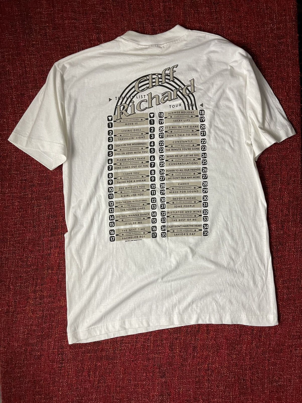 Band Tees × Vintage Cliff Richard vintage 1994 tour t-shirt Size US L / EU 52-54 / 3 - 5 Thumbnail