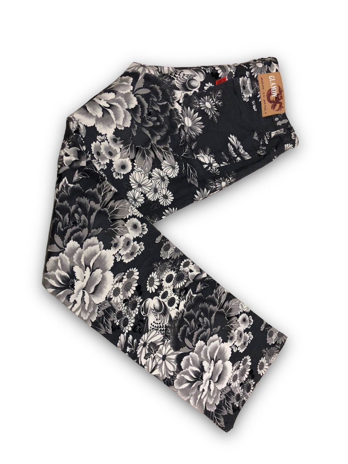 Japanese Brand Glamy Floral Design Denim Jeans Size US 30 / EU 46 - 3 Thumbnail
