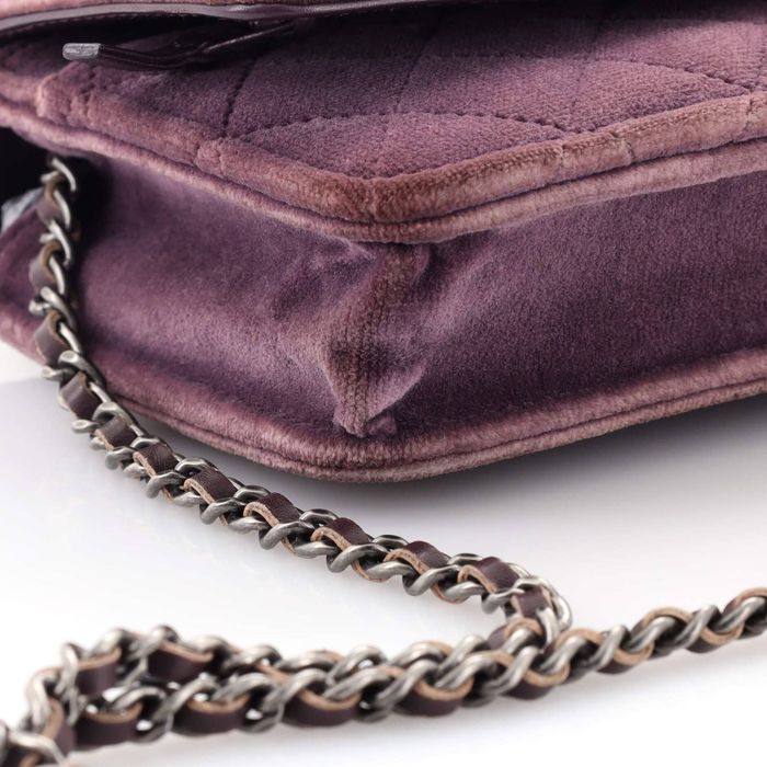 Chanel Boy Wallet on Chain Quilted Velvet Grailed