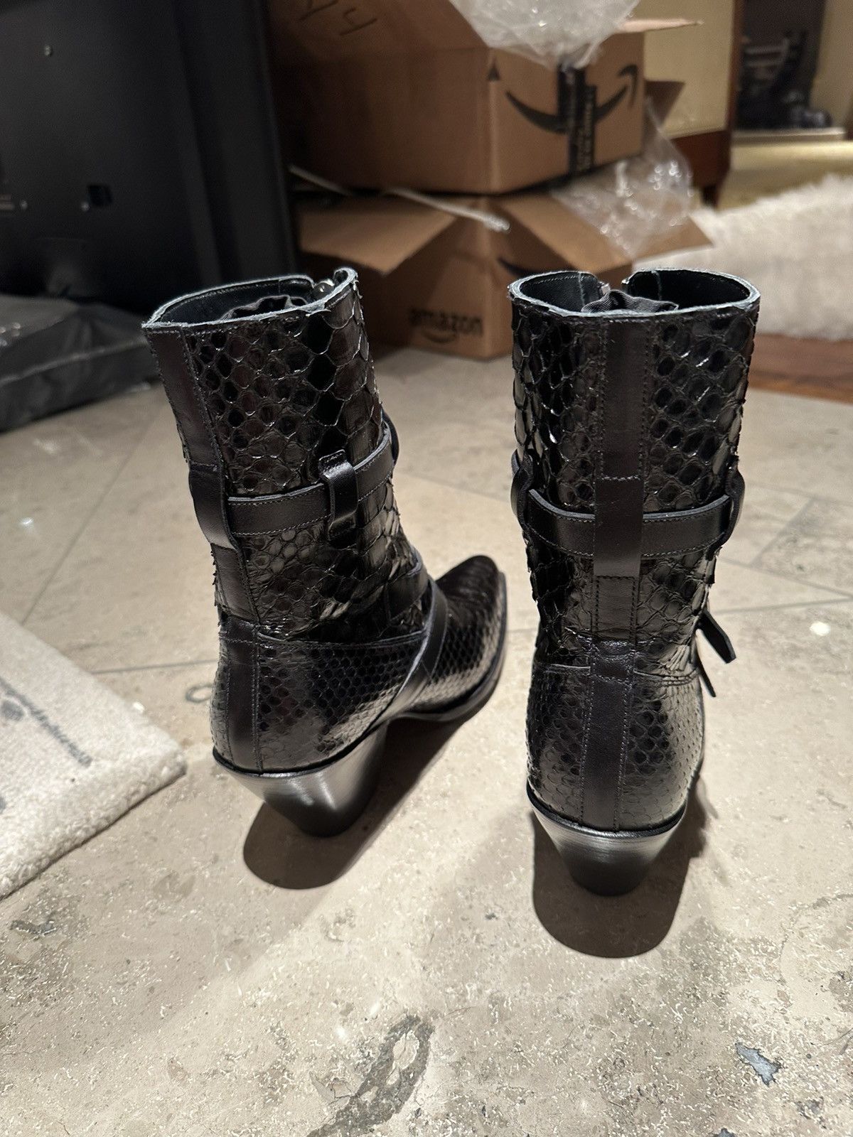 Celine SS19 Grail 😍 Celine python leather Berlin boots Size US 9 / IT 39 - 7 Thumbnail
