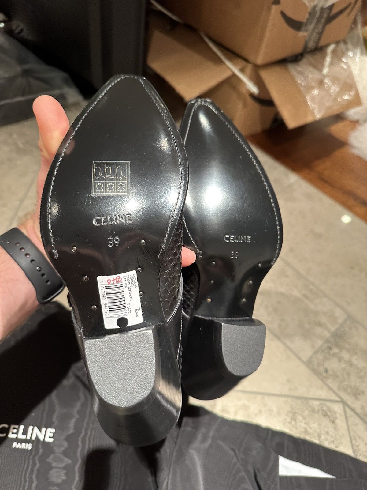 Celine SS19 Grail 😍 Celine python leather Berlin boots Size US 9 / IT 39 - 11 Thumbnail