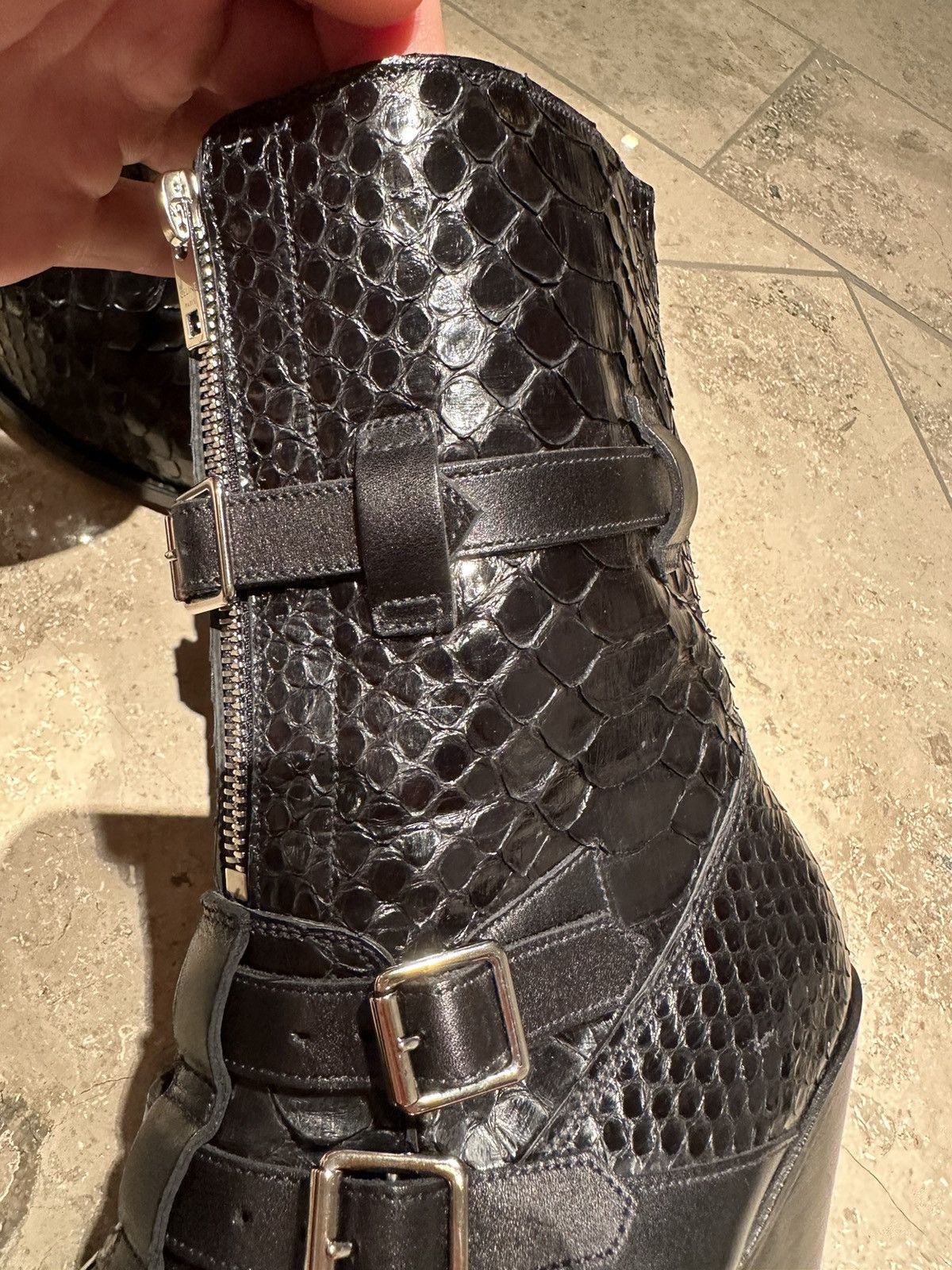 Celine SS19 Grail 😍 Celine python leather Berlin boots Size US 9 / IT 39 - 6 Thumbnail