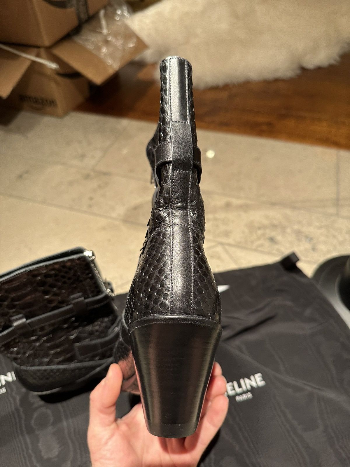 Celine SS19 Grail 😍 Celine python leather Berlin boots Size US 9 / IT 39 - 23 Thumbnail
