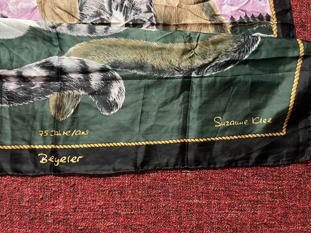 Vintage Suzanne Klee vintage silk scarf with cats Size ONE SIZE - 2 Thumbnail